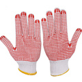 10 gauge knitted gloves cotton orange  white red  cotton hand working glove